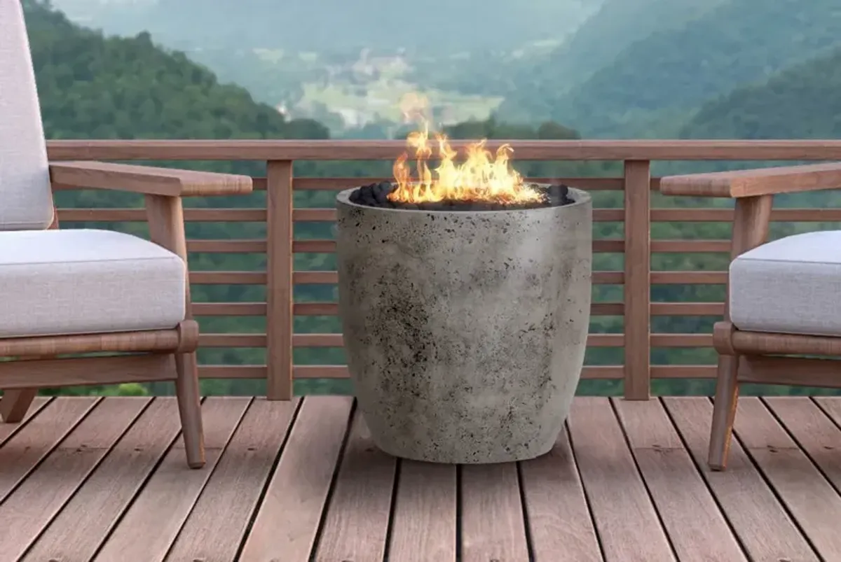 XO 24" Limestone Natural Gas Fire Pot