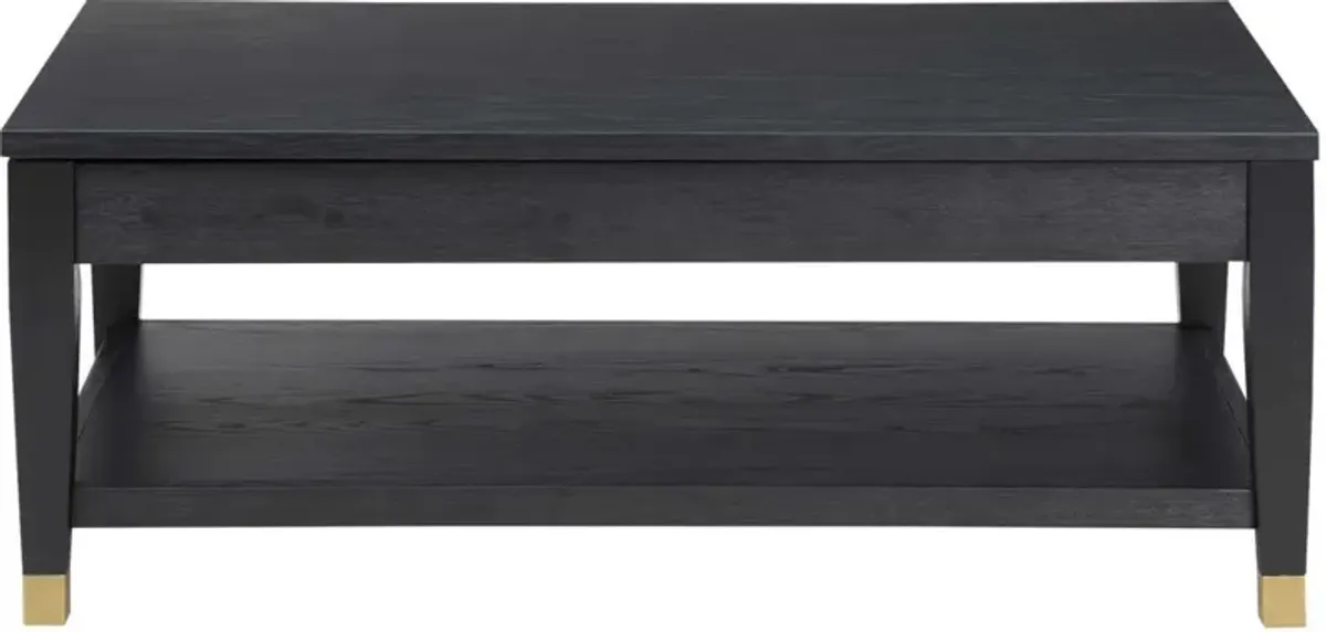 Steve Silver Co. Yves Rubbed Charcoal Lift-Top Cocktail Table