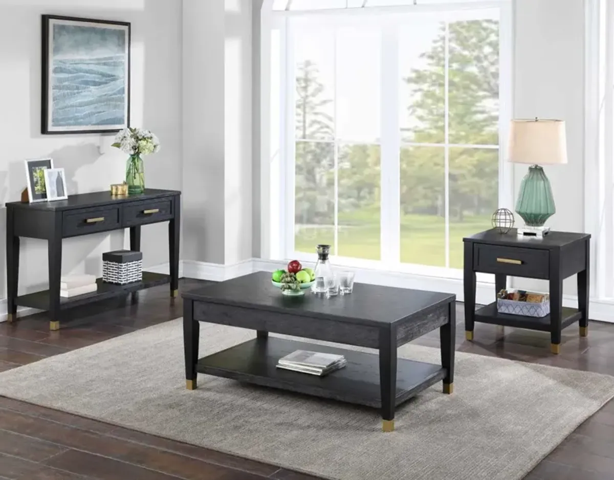 Steve Silver Co. Yves Rubbed Charcoal Sofa Table