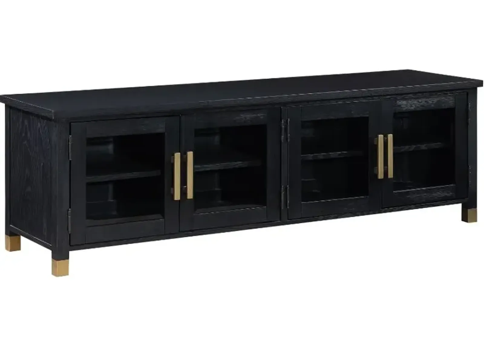 Steve Silver Co. Yves Black/Brushed Brass TV Stand