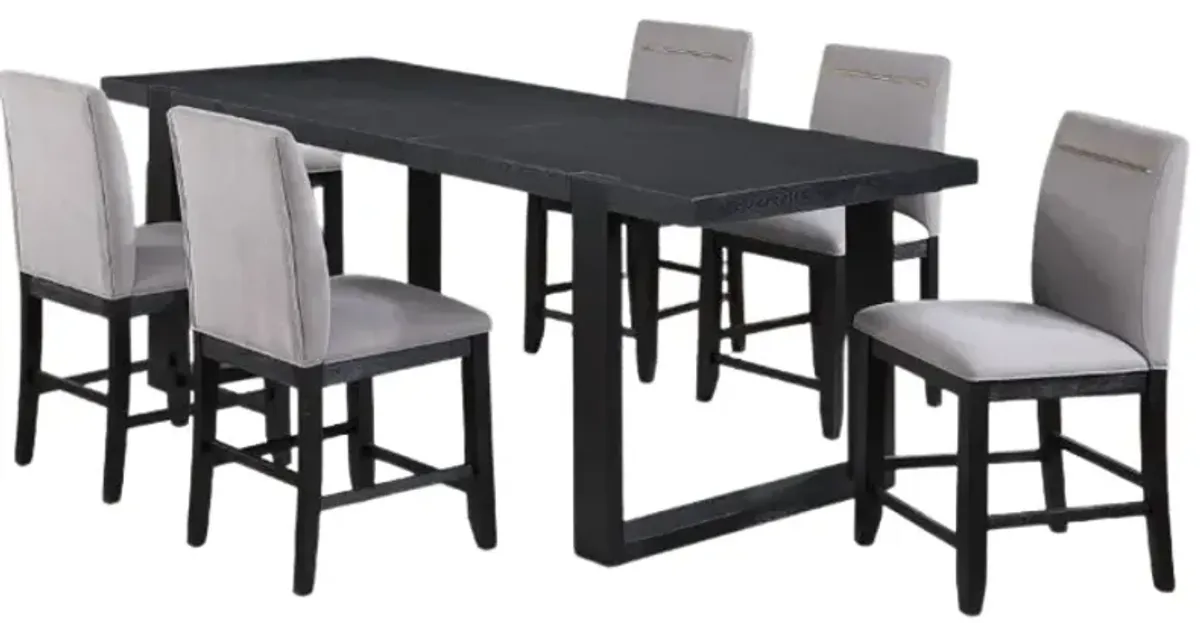 Steve Silver Co. Yves 5-Piece Charcoal/Gray Counter Dining Set