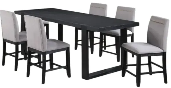 Steve Silver Co. Yves 5-Piece Charcoal/Gray Counter Dining Set