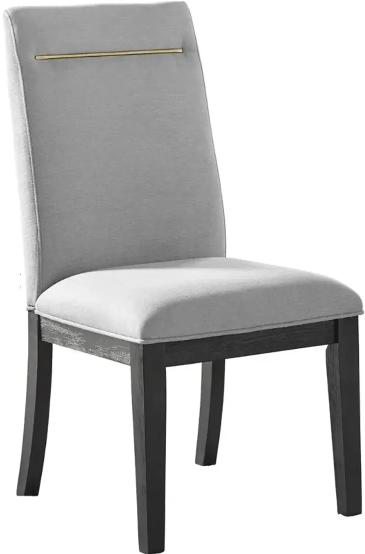 Steve Silver Co. Yves Gray/Rubbed Charcoal Upholstered Dining Side Chair