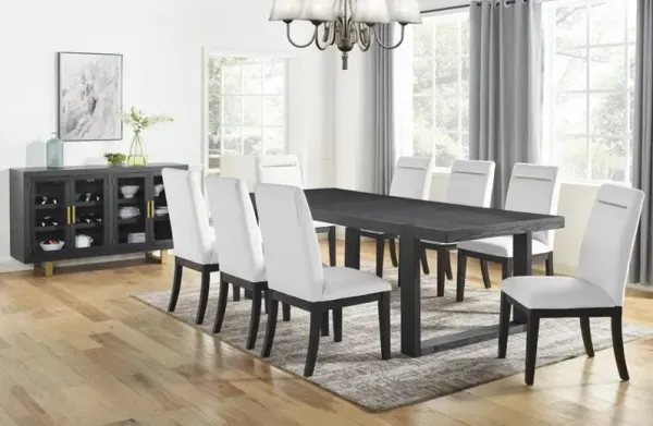 Steve Silver Co. Yves 7-Piece Black/White Dining Set