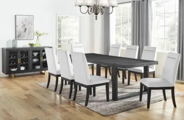 Steve Silver Co. Yves 9-Piece Black/White Dining Set