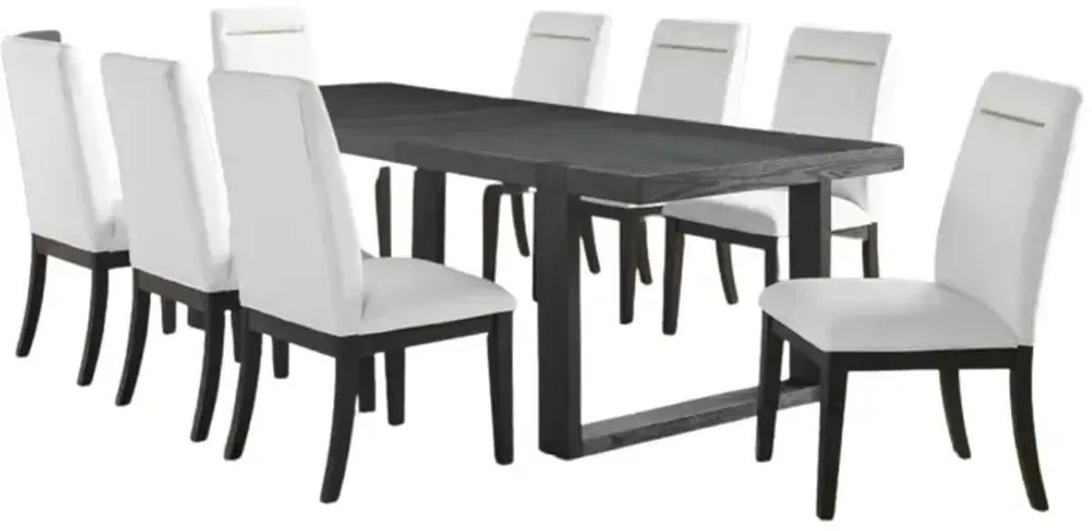 Steve Silver Co. Yves 9-Piece Black/White Dining Set