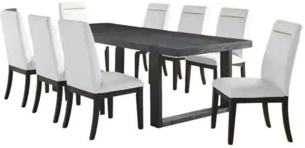 Steve Silver Co. Yves 9-Piece Black/White Dining Set