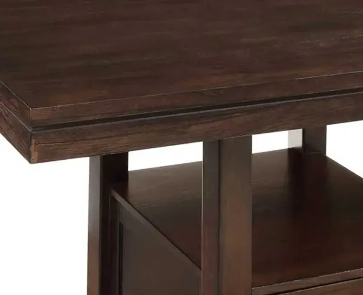 Steve Silver Co. Yorktown Espresso 60" Storage Counter Dining Table