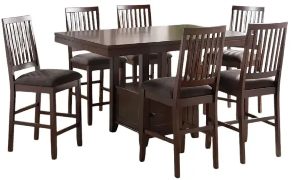Steve Silver Co. Yorktown 5-Piece Espresso Counter Storage Dining Set