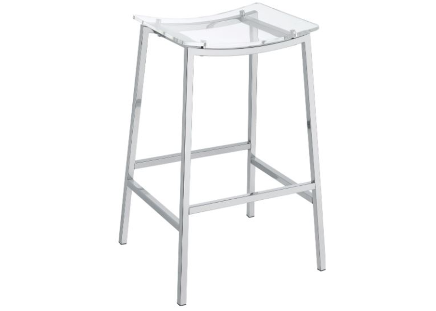 Steve Silver Co. Zena Chrome 30″ Backless Bar Stool