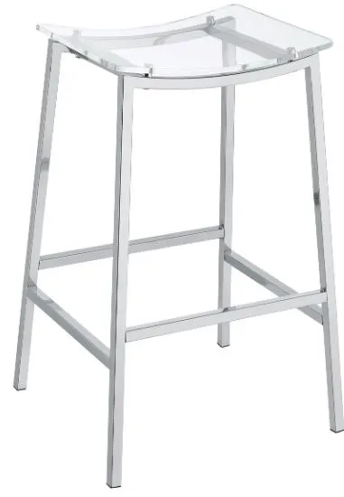 Steve Silver Co. Zena Chrome 30″ Backless Bar Stool