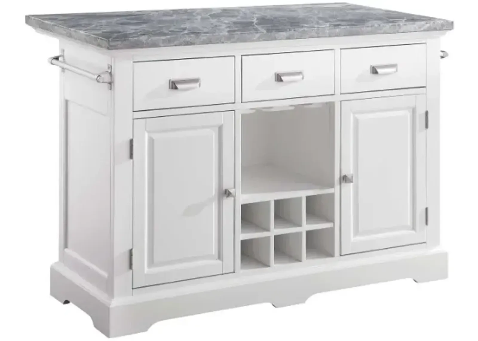 Steve Silver Co. Zermatt Gray/White Kitchen Island