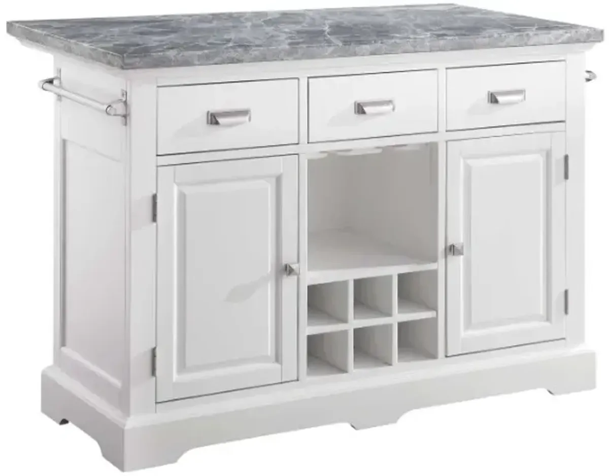 Steve Silver Co. Zermatt Gray/White Kitchen Island