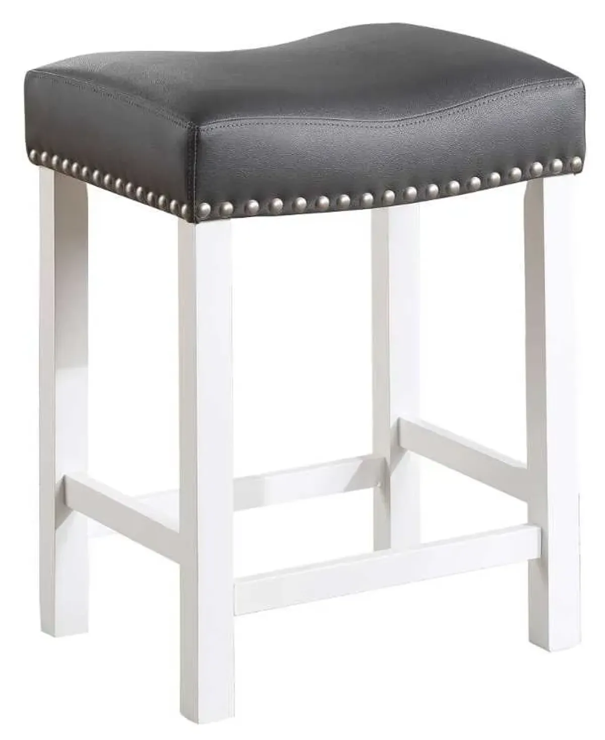 Steve Silver Co. Zermatt Black/Ivory Backless Counter Stool