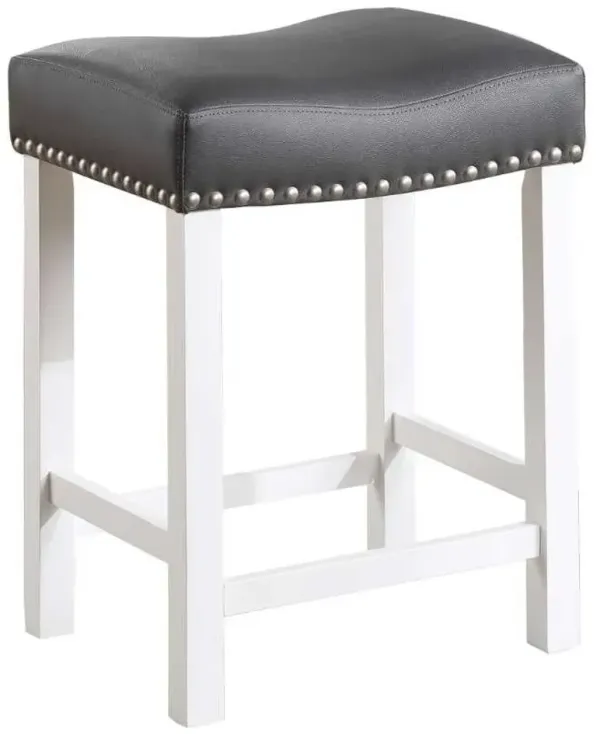 Steve Silver Co. Zermatt Black/Ivory Backless Counter Stool