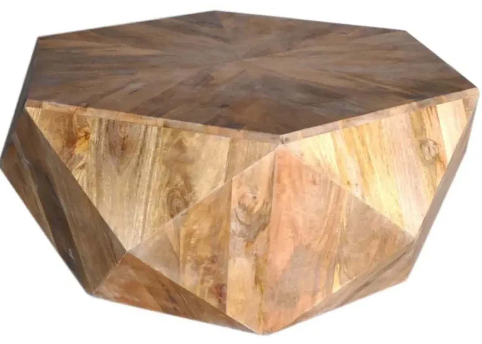 Crestview Collection Pleasant Hill Brown Hexagon Cocktail Table