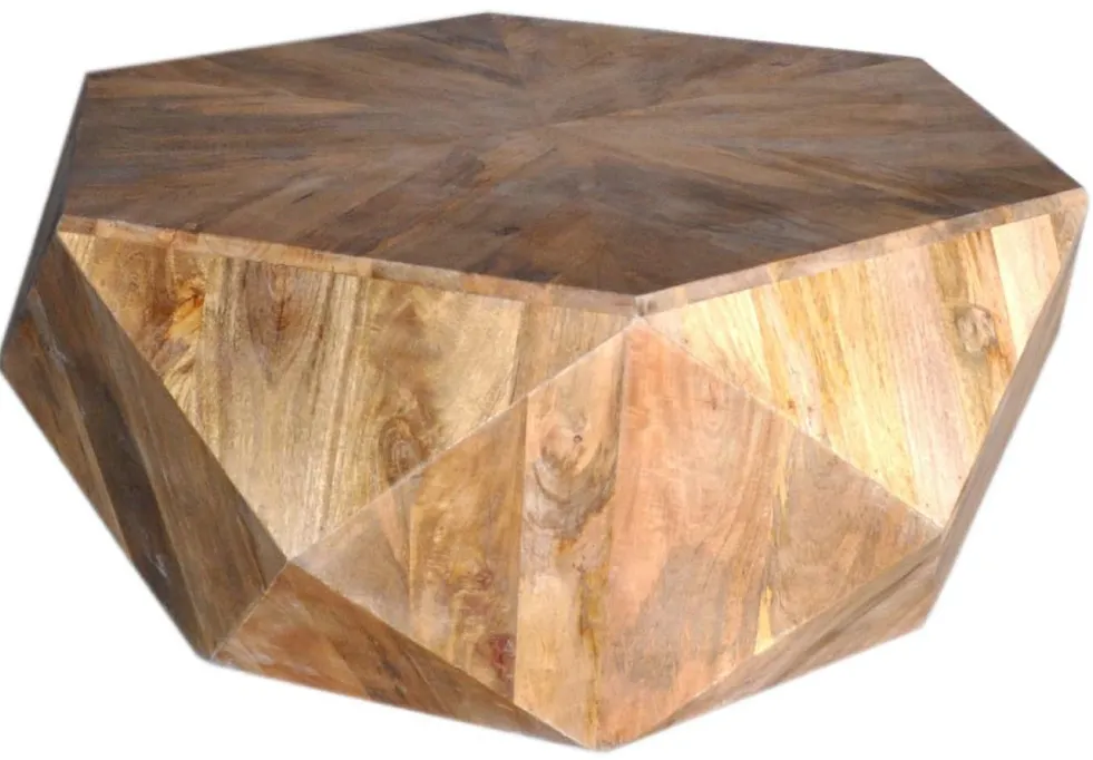 Crestview Collection Pleasant Hill Brown Hexagon Cocktail Table