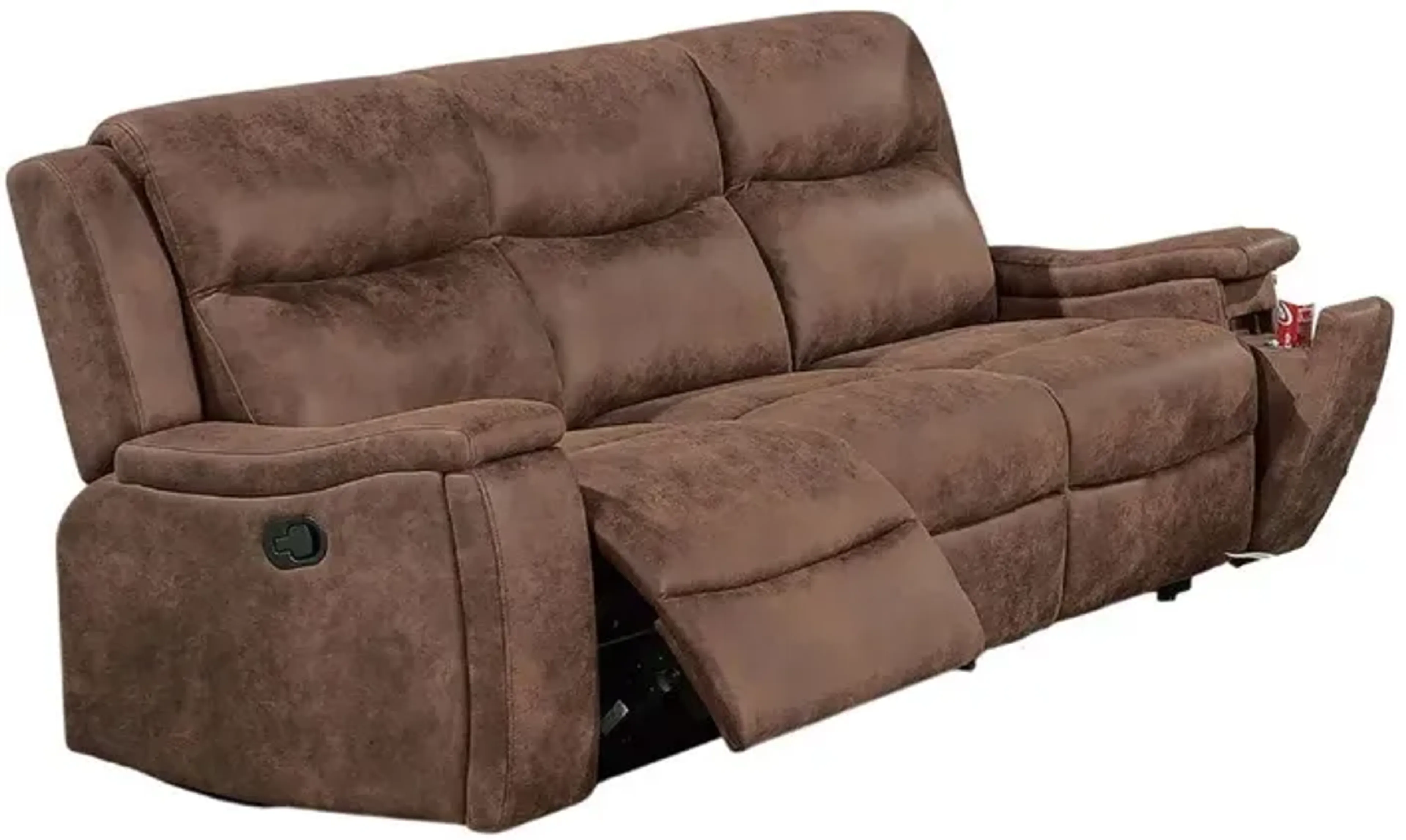 Alpen Ridge Silt Reclining Glider Console Loveseat | Furniture.com