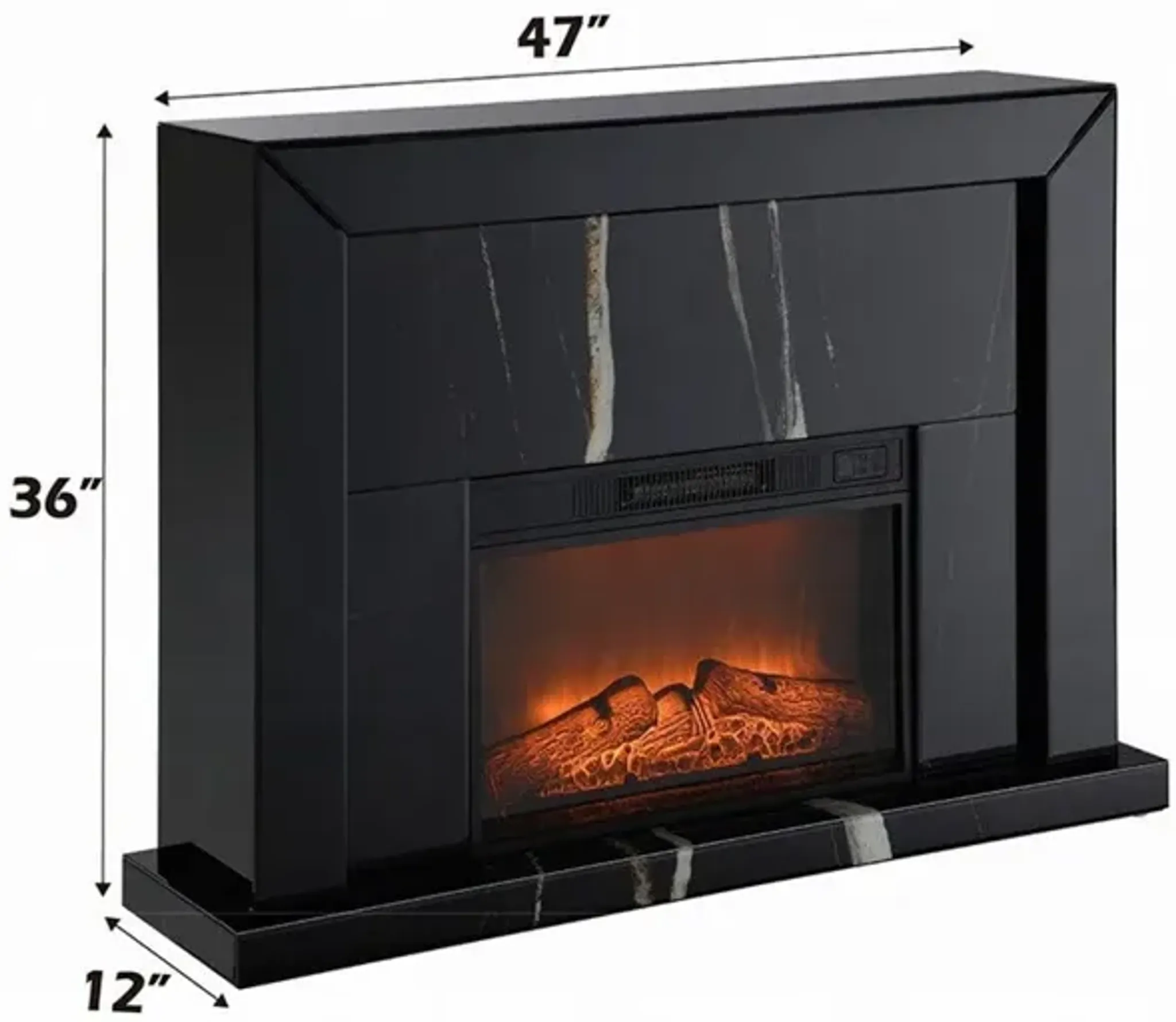 LED Fireplace with Timer | Furniture.com