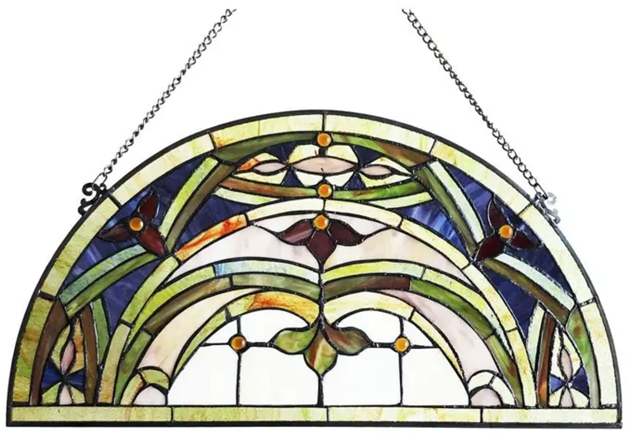 Chloe Lighting Marion Tiffany-Style Victorian Stained-Glass Window ...
