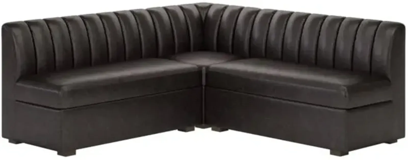 Duncan Double L-Shaped Loveseat Dining Banquette Bello Black