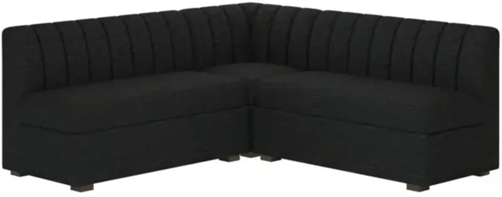 Duncan Double L-Shaped Loveseat Dining Banquette Curious Ebony