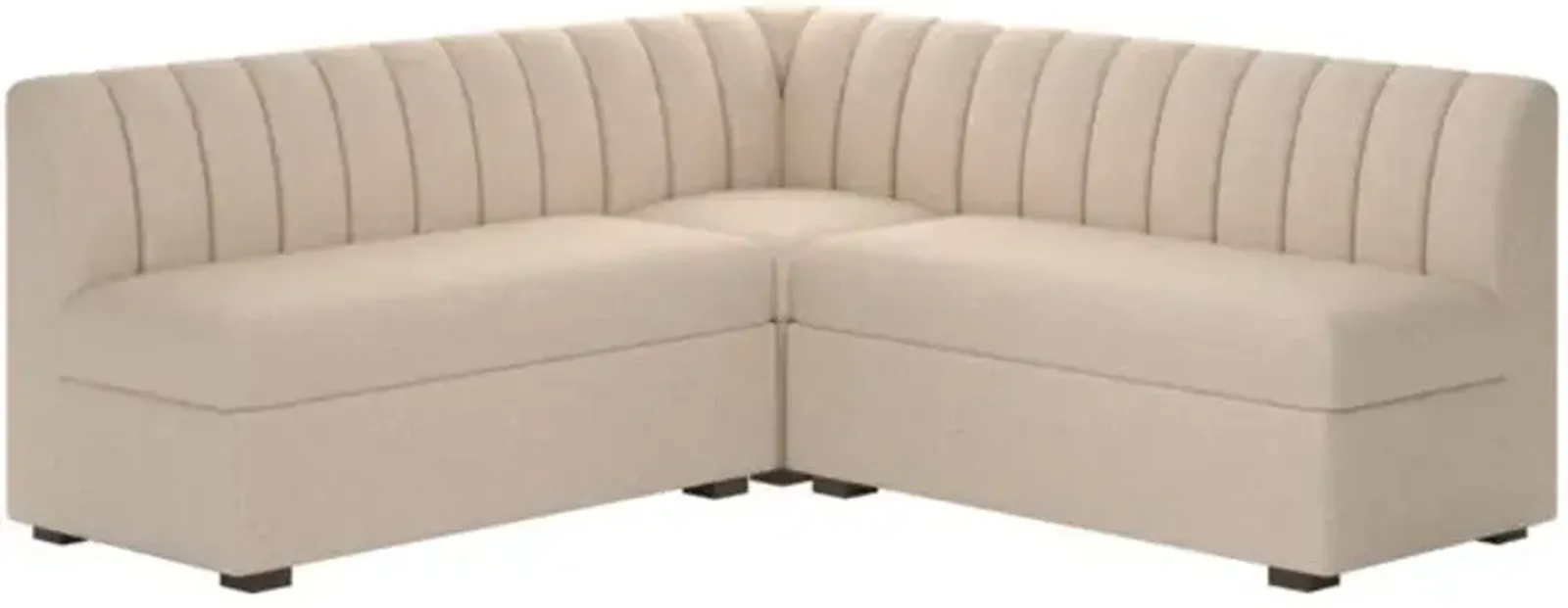 Duncan Double L-Shaped Loveseat Dining Banquette Artisan Barley