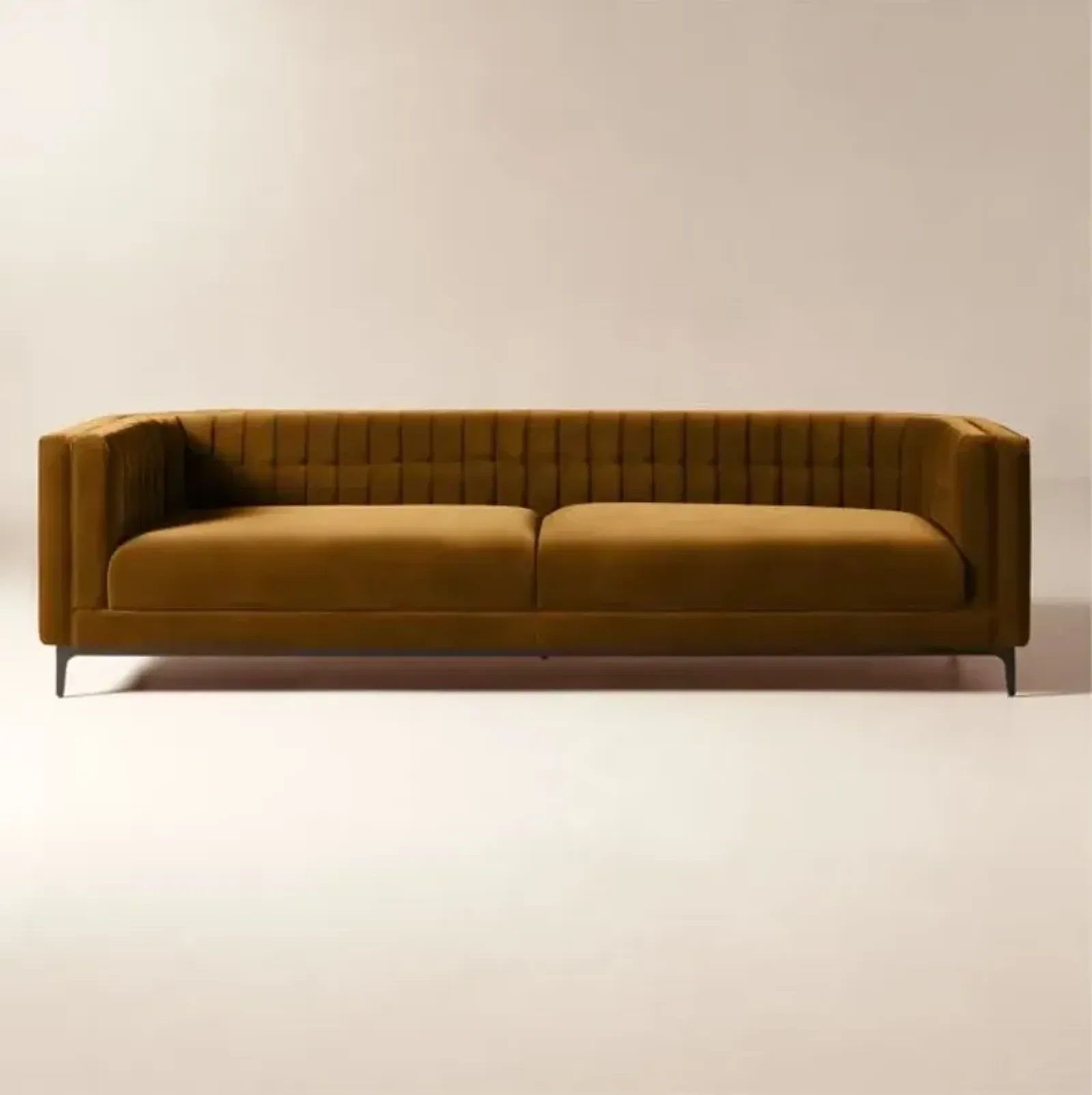 Ambroise 104.75" Amber Velvet Sofa