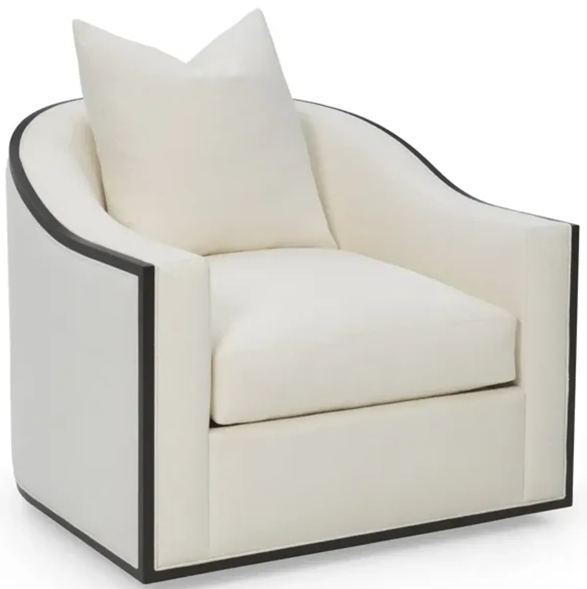 WOOD TRIM SWIVEL CHAIR