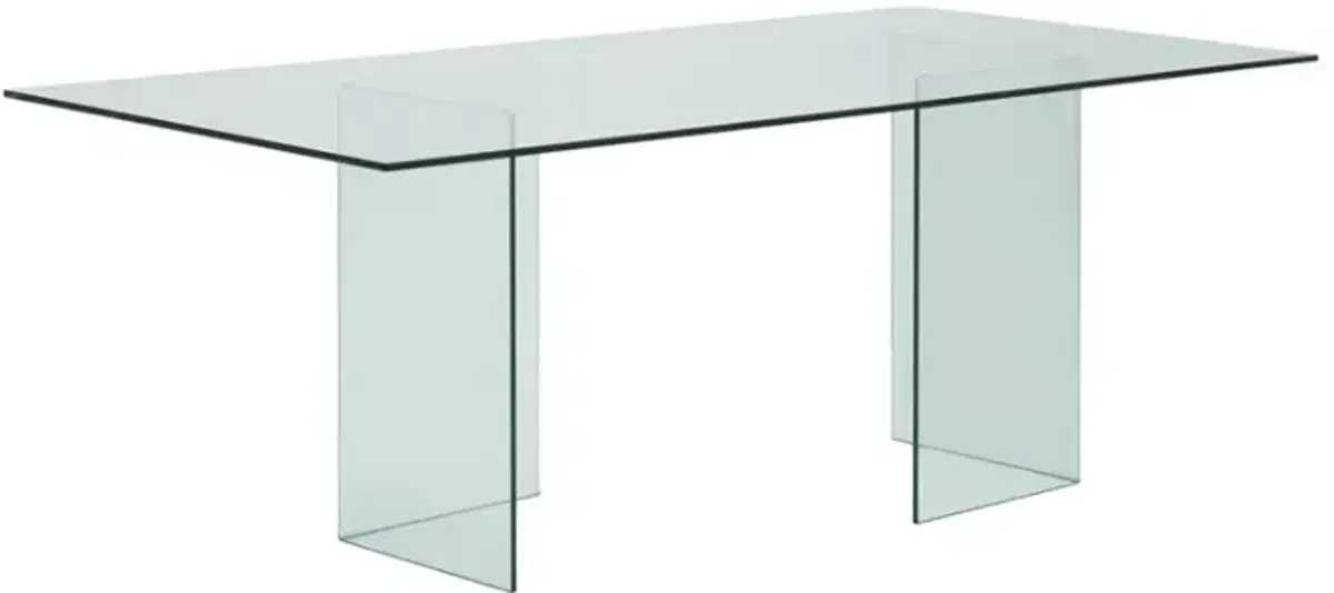 GLASS RECT DINING TABLE