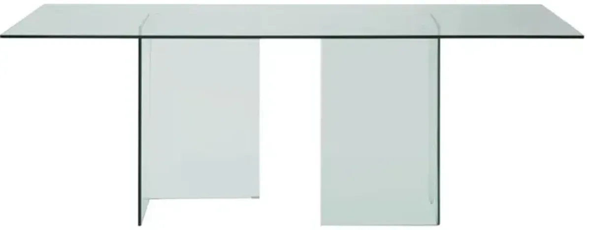 GLASS RECT DINING TABLE