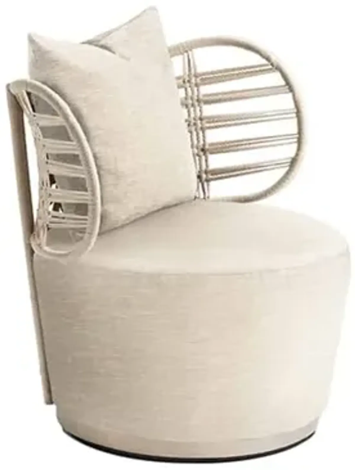 WOVEN BACK SWIVEL CHAIR