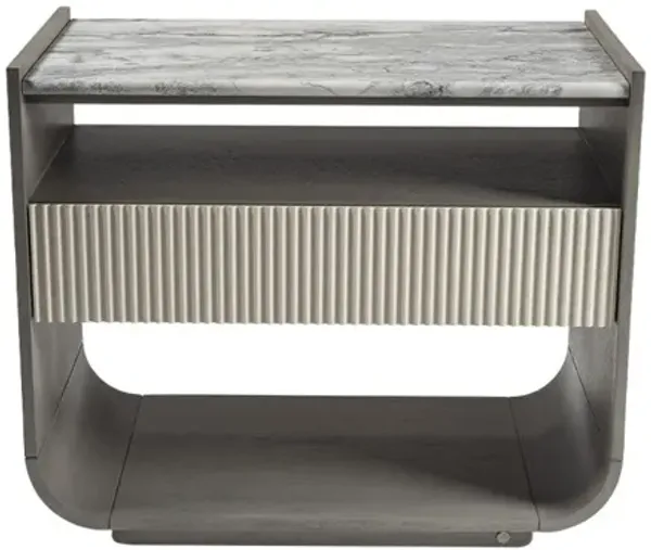 STONE TOP NIGHTSTAND