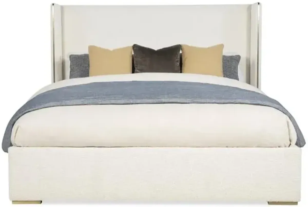 UPHOLSTERED WING BED