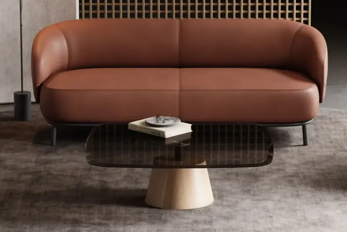 GLASS TOP COCKTAIL TABLE