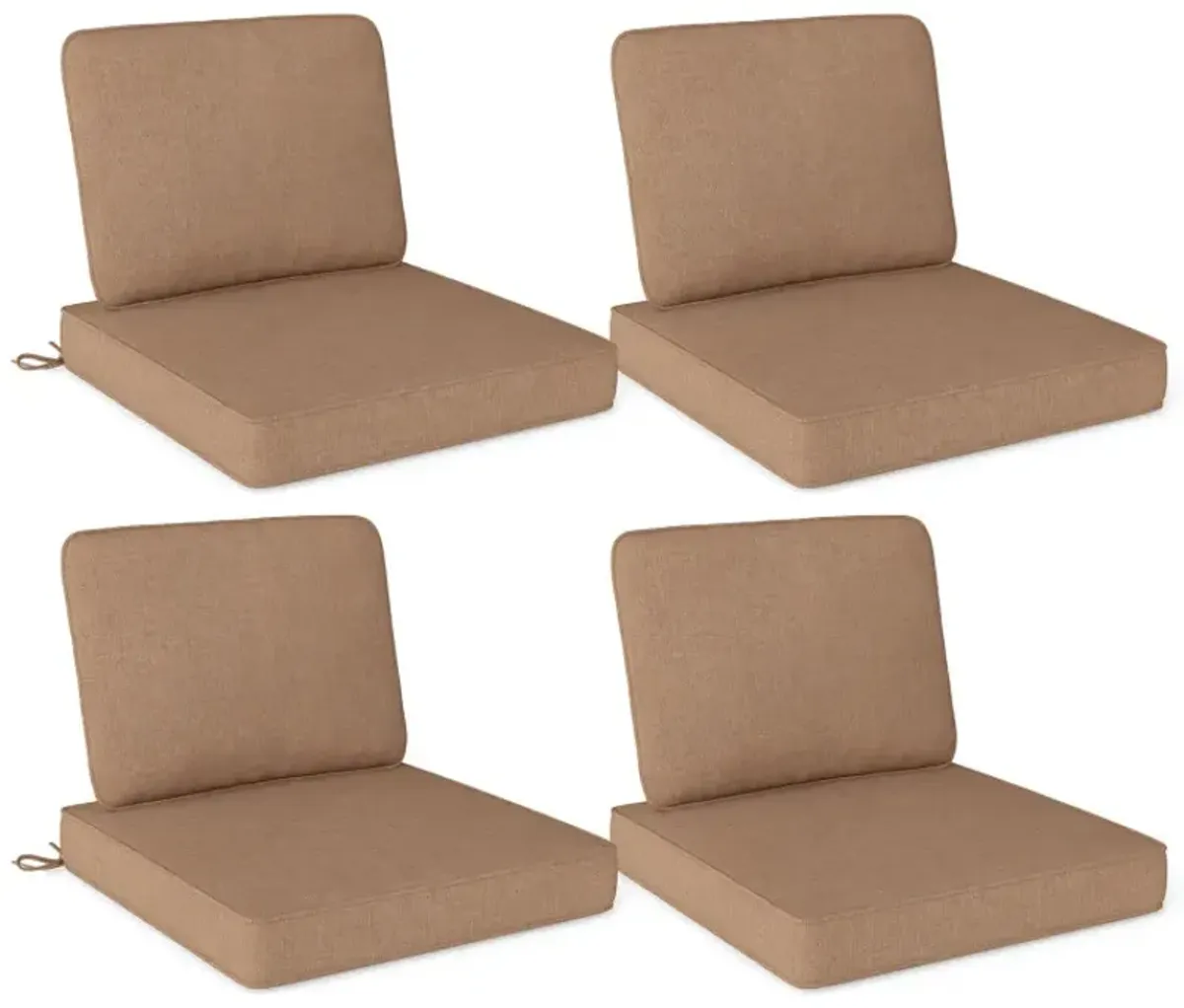 Set of 4 Outdoor Patio Cushion Set with Removable Covers