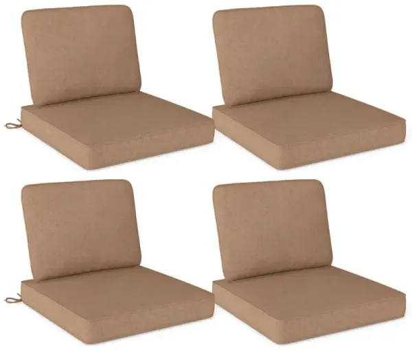 Set of 4 Outdoor Patio Cushion Set with Removable Covers