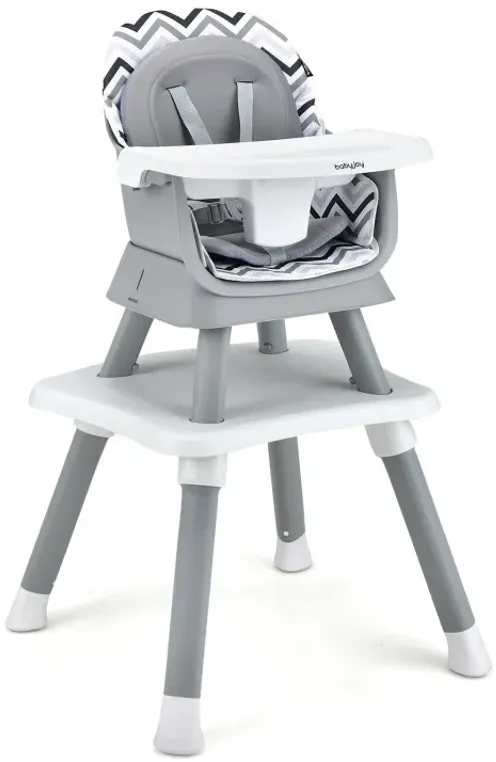 8-in-1 Convertible Baby High Chair with Adjustable Removable Tray
