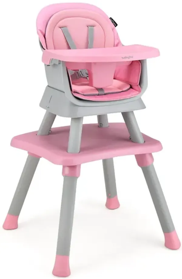 8-in-1 Convertible Baby High Chair with Adjustable Removable Tray