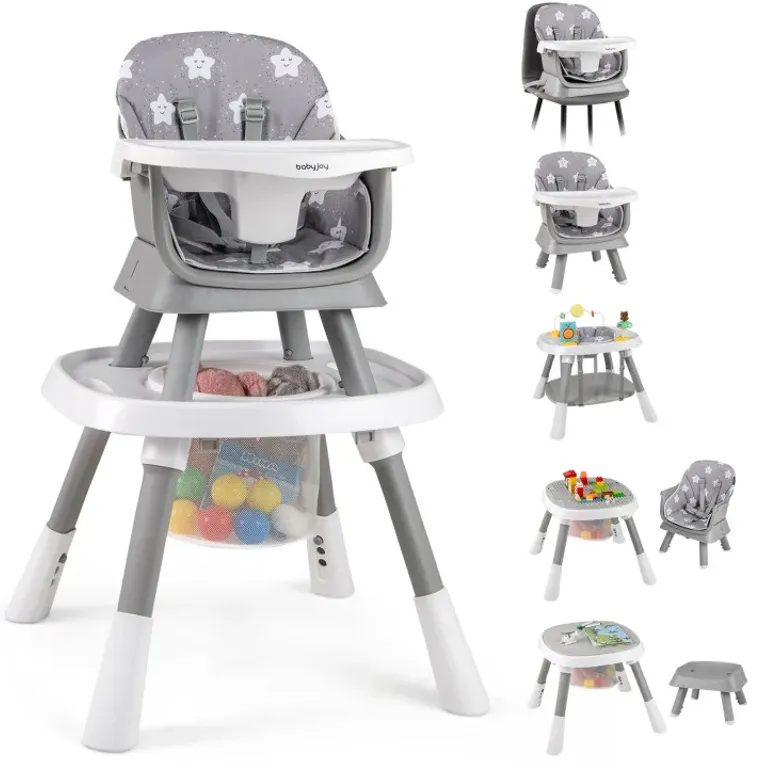 16-in-1 Baby High Chair with Activity Center and Booster Seat for Babies and Toddlers