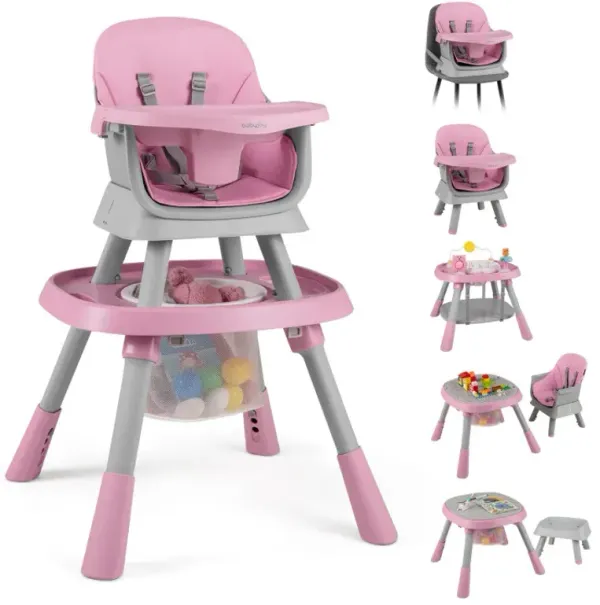 16-in-1 Baby High Chair with Activity Center and Booster Seat for Babies and Toddlers