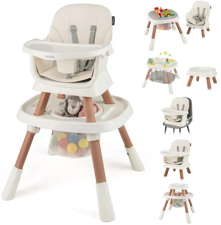 16-in-1 Baby High Chair with Activity Center and Booster Seat for Babies and Toddlers