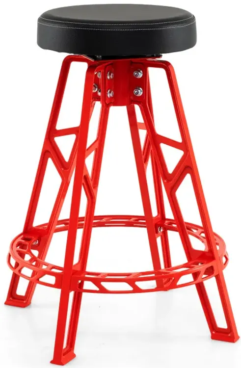 Heavy-Duty Aluminum Garage Bar Chair with 360° Swiveling Seat