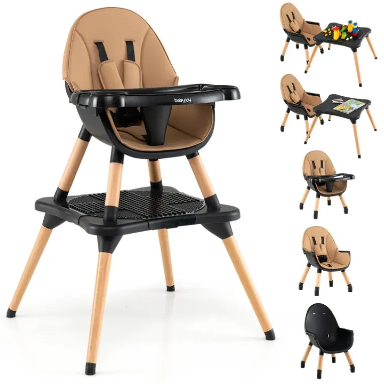 6 in 1 High Chair for Babies and Toddlers Ages 6-36 Months