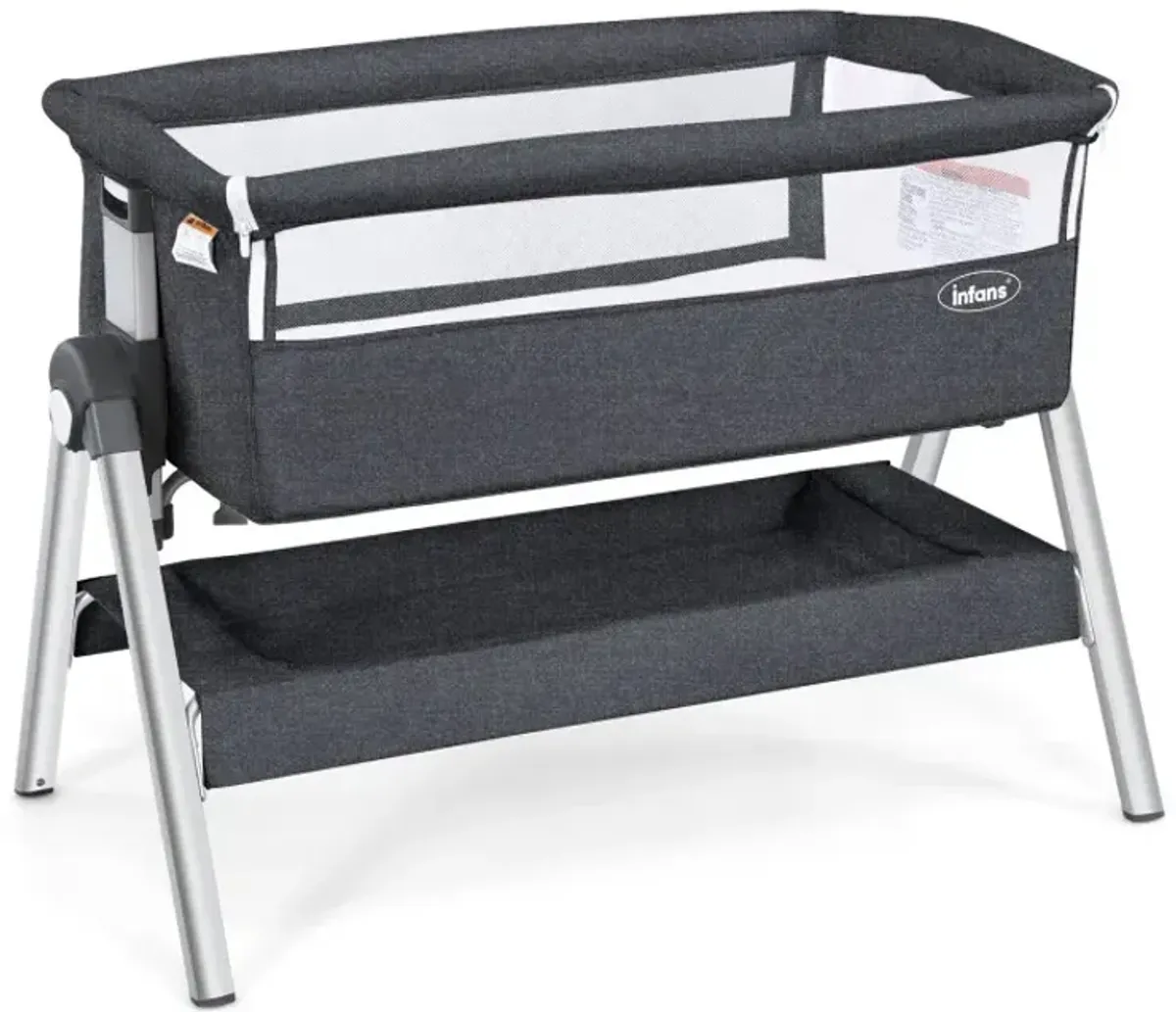 Portable Baby Bedside Sleeper with Adjustable Heights and Angles