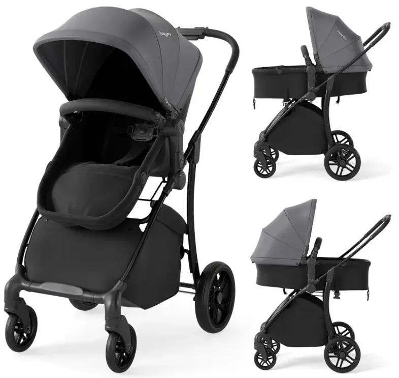 2-in-1 Baby Stroller with Bassinet Mode and Reversible Seat