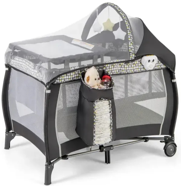 Baby Portable Nursery Center 4-in-1 Portable Travel Crib