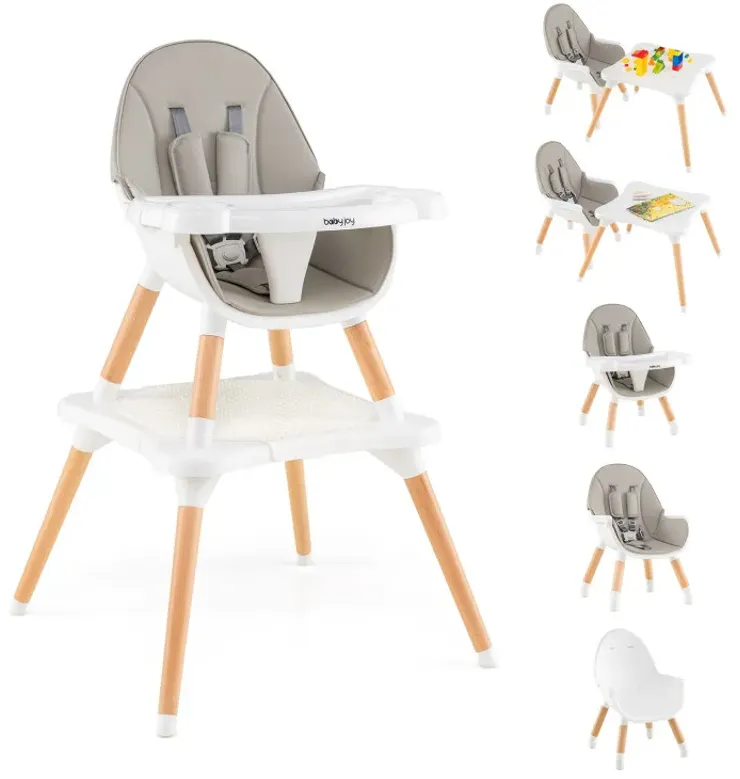 6 in 1 High Chair for Babies and Toddlers Ages 6-36 Months