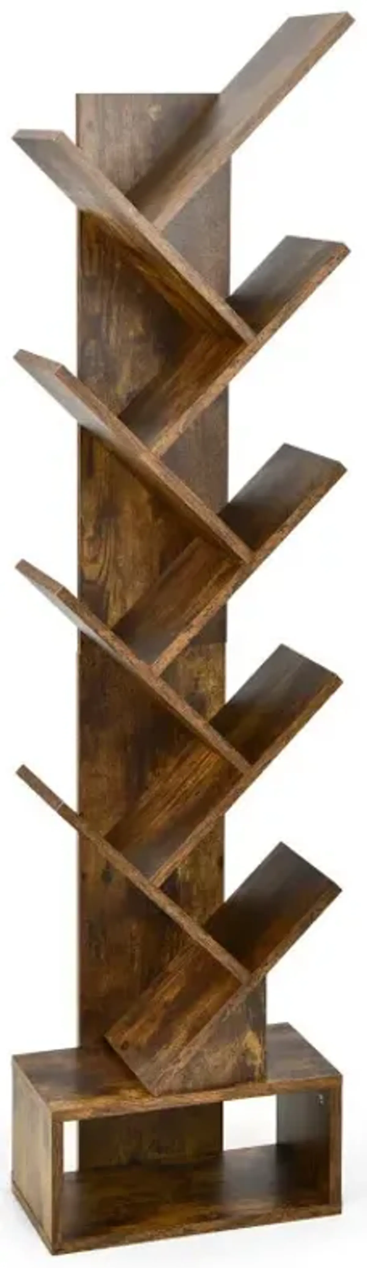 10-Tier Bookshelf with Drawer Free-standing Storage Bookcase