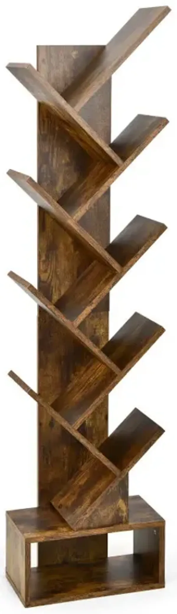 10-Tier Bookshelf with Drawer Free-standing Storage Bookcase